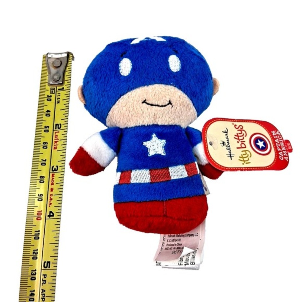 Hallmark Itty Bittys Cpt. America 2014 Version Marvel‎ Avengers Plush Toy (NWT) - Picture 4 of 4